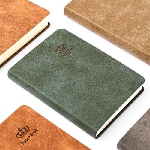 RuiZe office stationery vintage notebook cover leather notebook notepad agenda A5 A6 thick note book paper business gift