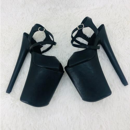 Leecabe 23CM/9inches PU upper Platform Sexy High Heels Sandals Pole Dance shoes