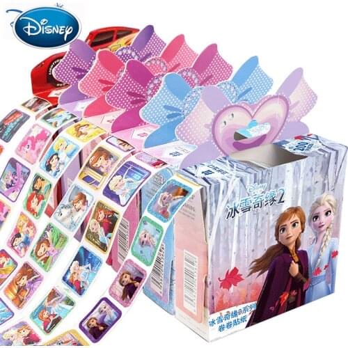 200 sheets in a box Disney Cartoon Stickers Disney Frozen Elsa and Anna Princess Sofia Mickey Children Removable Stickers Toys