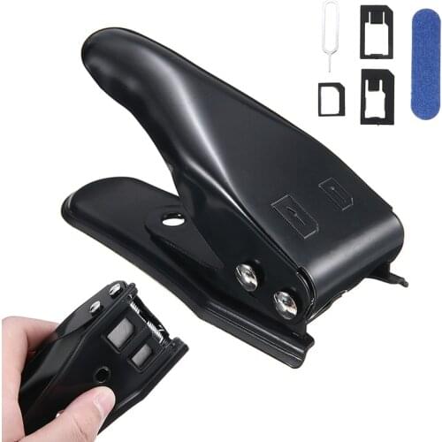 1pc New Black Universal Dual Nano Micro SIM Card Cutter Punch Smartphone Card Suitable For Android Smart Phone Accessory