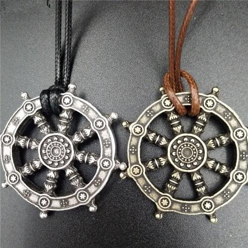 10pcs Wheel Of Life Samsara Buddhist Talisman And Amulet Pendant Buddha Necklace Dharma Religious Indian Jewelry