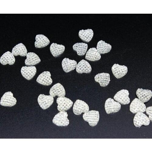 1000pcs mini resin Heart Rhinestones 10mm Flatback Cabochons Faceted dotted nail art Wedding Crafts Scrapping DIY D25