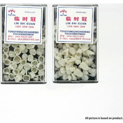 2box Dental Equipment Mixed Temporary Crown Teeth Front Anterior & Molar Posterior Dentist Materials Free Shipping