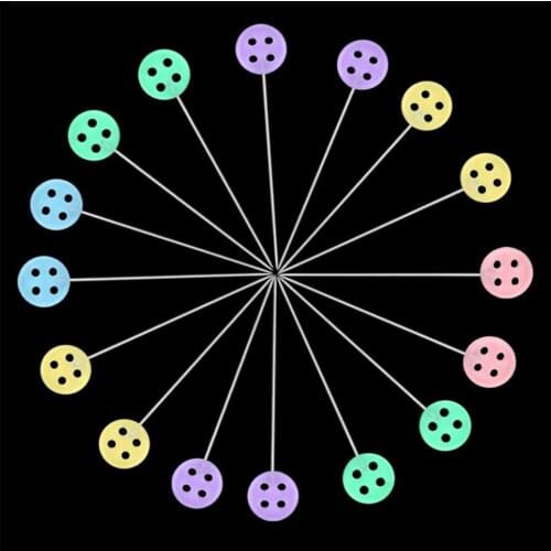 50pcs/box Dressmaking Pins Button Head Patchwork Needle Pins Positioning Pins Apparel DIY Sewing Accessories Tool Needles