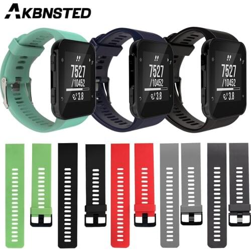 AKBNSTED Silicone Sports Strap For Garmin Forerunner 30/Forerunner 35 Smart Watch Wristband Accessories For Garmin 30 Bracelet