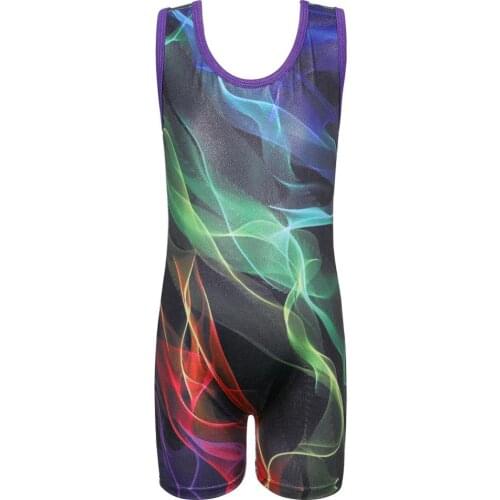 BAOHUL Girls Gymnastic Leotards Children Sleeveless Dance Leotards for Kid Training Biketard Dancewear Practice Costume