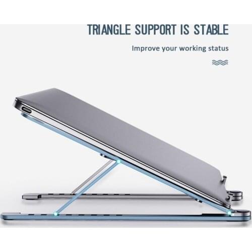 Besegad Foldable Laptop Stand Aluminum Alloy Cooling Desk Support Stand Bracket Holder for Apple Macbook Air Pro Samsung Bracket