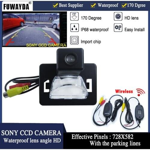 FUWAYDA 2.4G wireless Car cameras RearView Reverse CCD HD camera 170 Wide Angle Night Vision Camera for Mazda 5 2005-2010