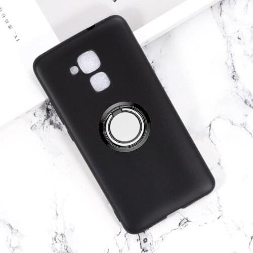 For Huawei Honor 5C Back Ring Holder Bracket Phone Case Cover Phone TPU Soft Silicone Cases ON Huawei Honor 7 Lite 5.2"
