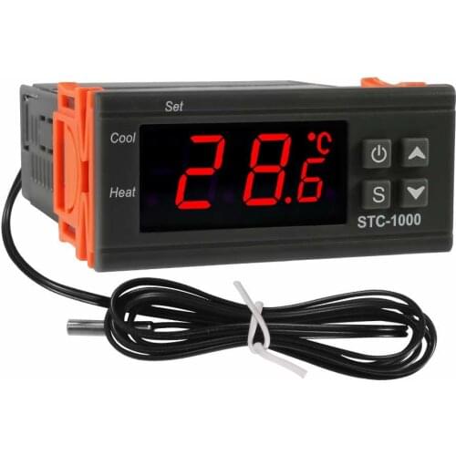 Stc-1000 Digital Temperature Controller Ac 10a 110v-220v Digital Led Heating Cooling Centigrade Thermostat 2 Relays Output With