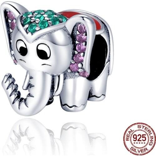 CodeMonkey Hot Sale 100% Sterling Silver Dumbo Charms Beads Fit Original Bracelet Dangle DIY Jewelry Making CMS1513