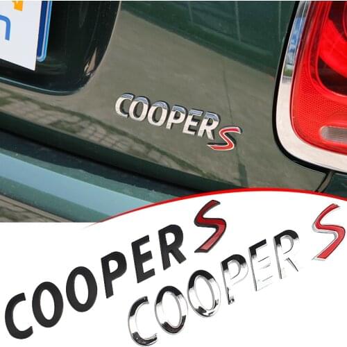 For MINI COOPER S Rear Trunk Letters Font Logo Badge Sticker Auto Tailgate COOPERS Nameplate Decorative Decals Accessories