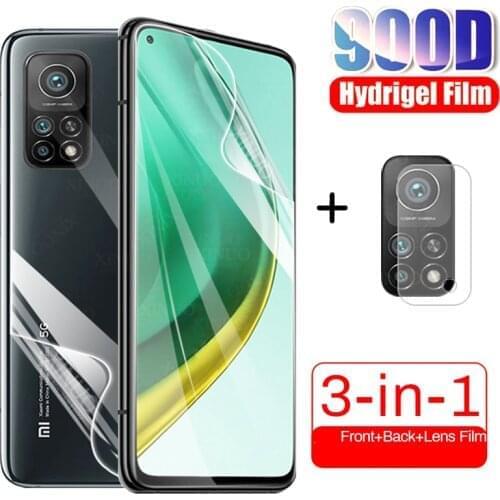 For xiomi mi 10t pro hydrogel film for xiaomi mi 10t mi10t 10 t t10 pro 5g front back screen camera protector film not glass