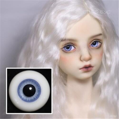 BJD doll eyes suitable for 10mm 12mm 14mm 16mm 18mm small iris size fog blue real eye glass doll accessories