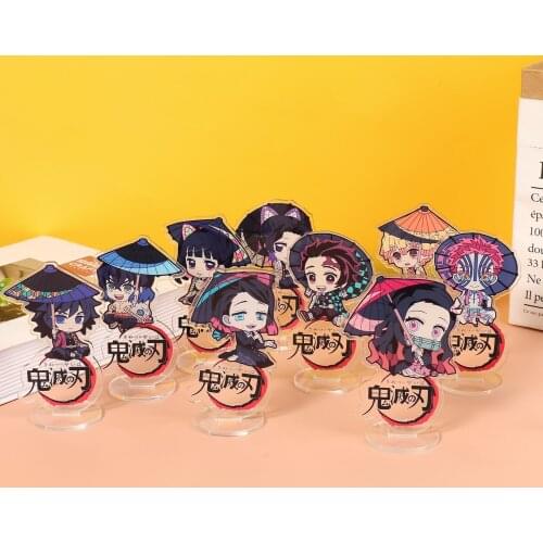 2021 Hot Anime Demon Slayer Kimetsu No Yaiba Kamado Tanjirou Nezuko Kanawo Zenitsu Inosuke Giyuu Acrylic Stand Figure Model Toys