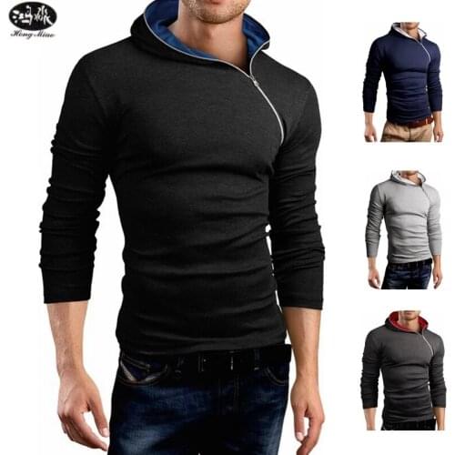 HongMiao Men's T-shirts With A Hood