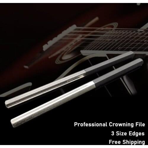 Guitar Fret Tools Crowning File Fret Dressing File with 3 Size Edges Luthier Tools for Guitar Polishing Tools Guitar Parts