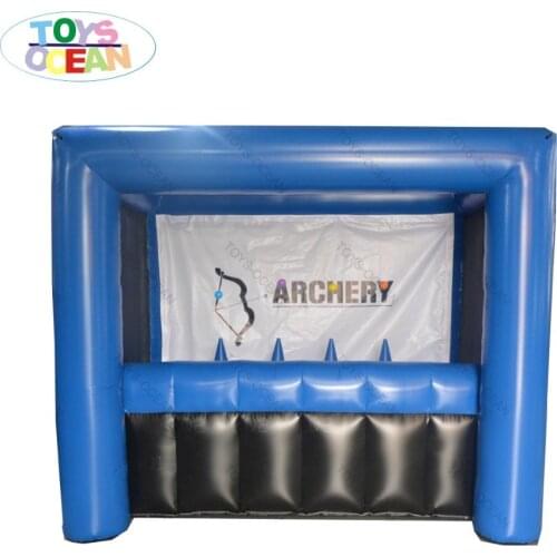 Interactive inflatable archery game with hover balls for archery tag sports