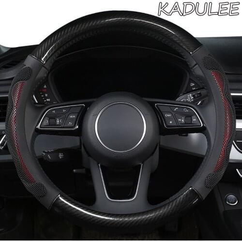 KADULEE Microfiber Leather Car Steering Wheel Cover For Chevrolet Cruze Captiva Lacetti Aveo Niva Spark Sonic Trax Camaro