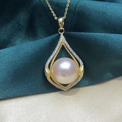 Classical 925 Sterling Silver Pendant Base Settings Mountings Findings Parts for Pearl Crystal Jade Agate Beads Stones 5pcs/lot