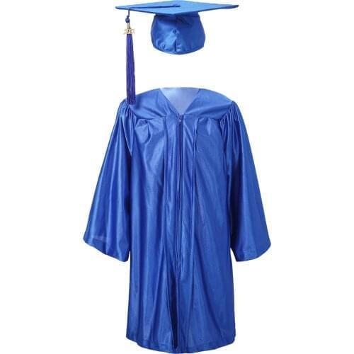 Children Academic Graduation Robes Students Kindergarten Bachelor Gown Boys Gilrs School Uniform Kid Graduation Roleplay Costume
