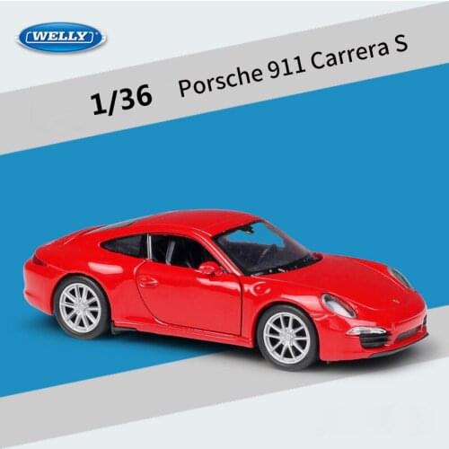 1:36 Welly 911 Carrera S Sports Car Alloy Diecast Model Car Kids toys Christmas gift Adult collection Pull back car