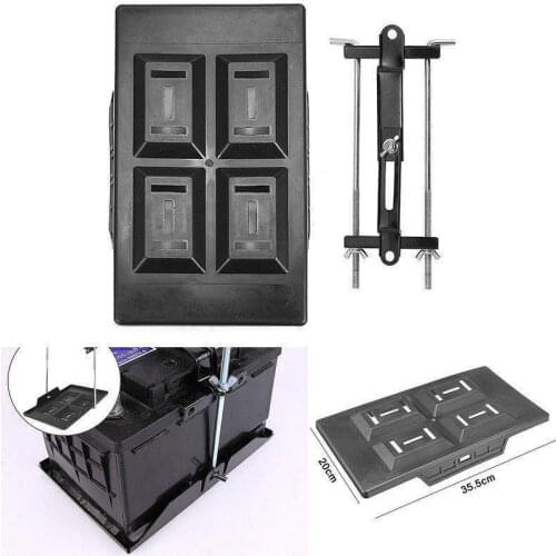 Set Battery tray Storage Firm Hold down Holder Accessories Black+silver