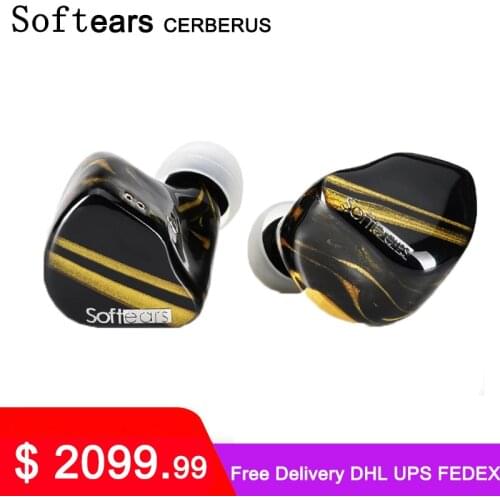 SoftEars CERBERUS In-Ear Earphone 1DD+4BA+2EST Hybrid Drivers HiFi Earbuds with 2Pin 0.78mm Detachable Cable Flagship Headset