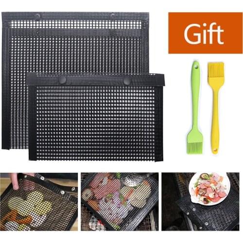 New Hot Non-Stick Mesh Outdoor Picnic Baking Barbecue Cooking Tool BBQ Mesh Reusable Grilling Bag Barbecue Accessories
