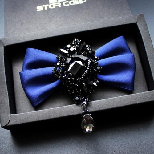 New Free Shipping fashion casual Mens male High grade diamond shirt collar England Headdress woman tie presided groom groomsman