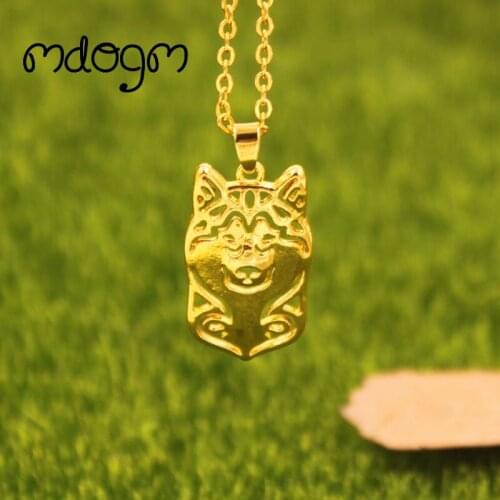 New Cute Alaskan Malamute Necklace Dog Animal Pendant Gold Silver Plated Jewelry For Women Female Girls Kids Ladies N114