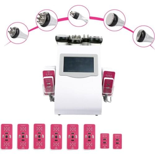 New pink 40k fat exploding instrument laser laser shaping instrument RF radio frequency instrument beauty instrument 40K6in1 fat