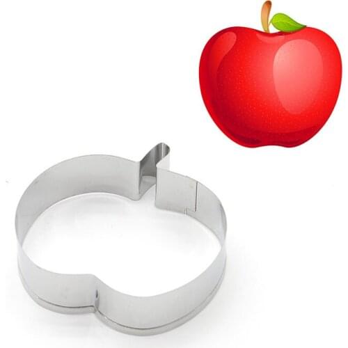 Stainless Steel Fruit Apple Cake Cutter Slicer Fondant Cake Decorating Tools Sugar Pastry Cookie Biscuit Moulds Bakeware S7187