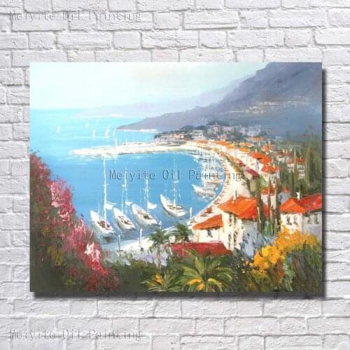 Wholesale Hand Painted Oil Painting On Canvas Beautiful Scenery Oil Painting Living Room Wall Pictures no Framed Canvas