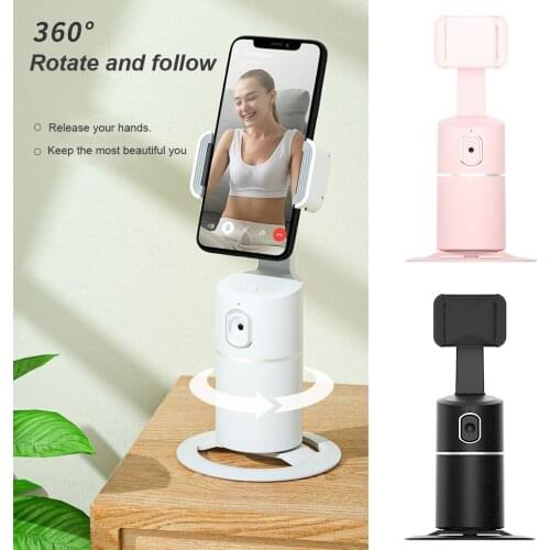 Portable Cellphone Mount Camera Gimbal Face Tracking Selfie Stand Support for PTZ Live Video 360 Rotation Smart Selfie Stick