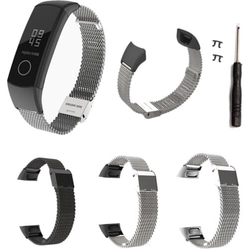 For Band Honor 5 4 Strap For Honor Band 5 Metal Wristband Replacement Stainless Steel Bracelet For Honor Band 4 5 Wrist Straps