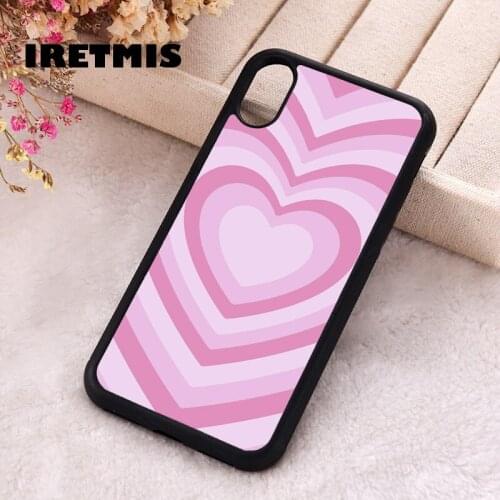 Iretmis 5 5S SE 2020 Phone Cover Case for iPhone 6 6S 7 8 Plus X Xs XR 11 12 Mini Pro Max Silicone Love Heart