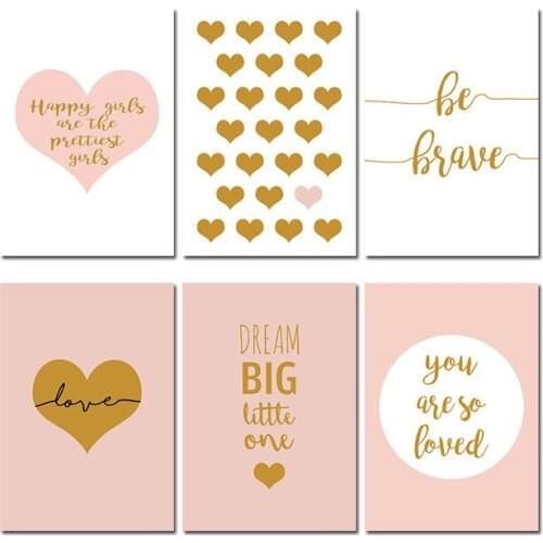 Nordic Modern English Love Decorative Painting Living Room Bedroom Hanging Painting Oil Painting Wall Art Farmhouse Decor