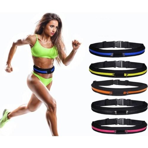 Sports Bag Running Waist Bag Pocket Running Cycling Jogging Waist Belt Pack Phone Pouch Pocket Waterproof Adjustable Gym Bag