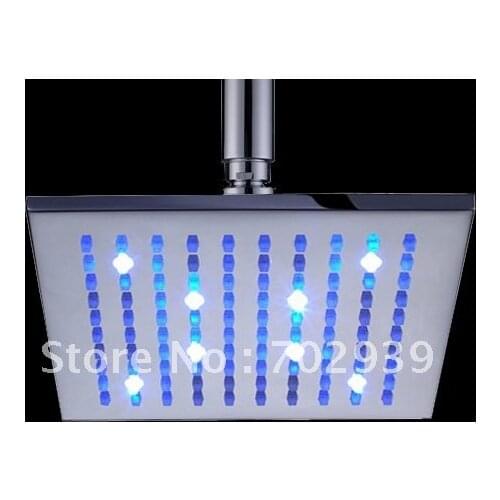 Free shipping brass material led clour shower head