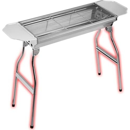 Wild Stainless Steel Barbecue Frame Household Large Size Reinforcement Whole Set Charcoal Grill Outdoor Stainless Steel Grill