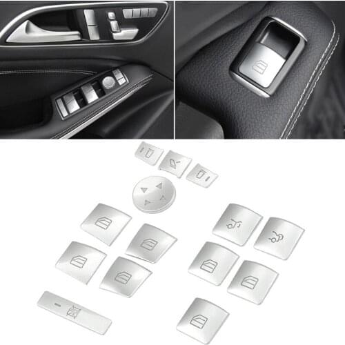 Inner Door Armrest Window Switch Button Trim Cover Sticker for Benz GLK ML GL a B C E G Cl W204 W212 W246 W166 X166