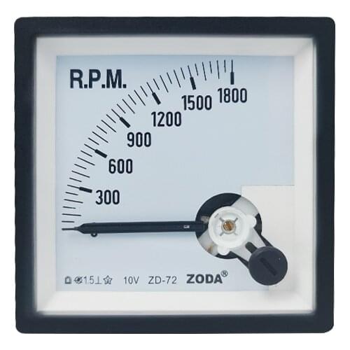 ZD-72 DC Tachometer 1500 RPM /10V 1800RPM/min Sensor Excitation Voltmeter Pointer Voltage Meter 72*72mm