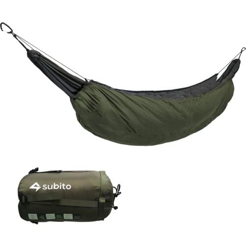 Winter Warm Hammock Portable Underquilt Hammock Cotton Outdoor Camping Hiking Thermal Under Blanket Insulation Sleeping Bag 2.3M
