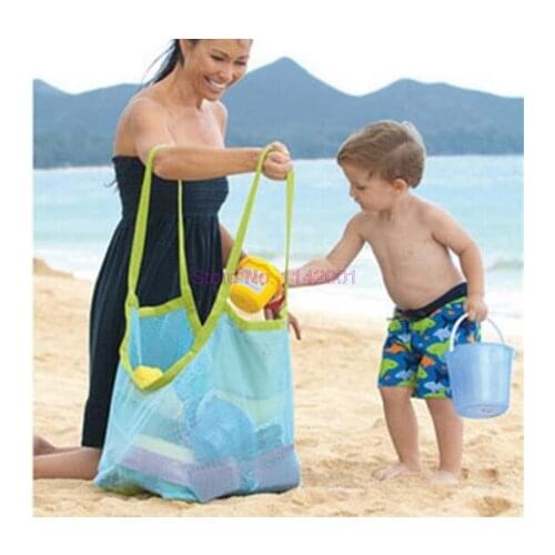 120pcs Children Sand Away Protable Mesh Bag Kids Beach Toys Clothes Towel Bag Baby Toy Storage Sundries Bags