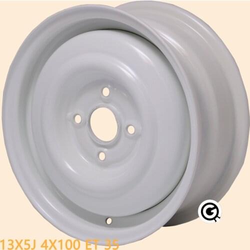 13inch steel wheel 4 holes 4X100 5J offset 35
