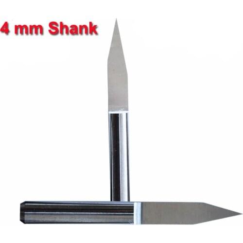 2PCS 4mm Shank CNC V Bit Shape Carbide PCB Engraving Bits Router Tool Choose Size J4.3002 Acrylic Carving Frezer
