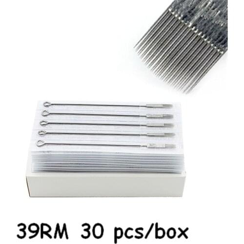 30PCS 39 RM EZ Disposable Sterilized Tattoo Needles Round Magnum Needles Stainless Steel For tattoo grips tattoo tips