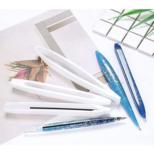 5 Pcs DIY Ballpoint Pen Casting Silicone Mould Crafts Jewelry Making Tools Crystal Epoxy Resin Mold