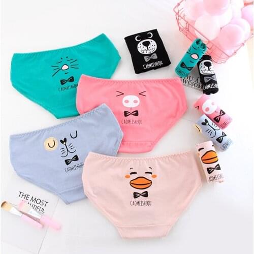 5 Pcs/lot Underwear Women Panties Cotton Briefs Sexy Panties Cartoon Printed Shorts Lingeries Seamless Calcinhas Underpant Girls